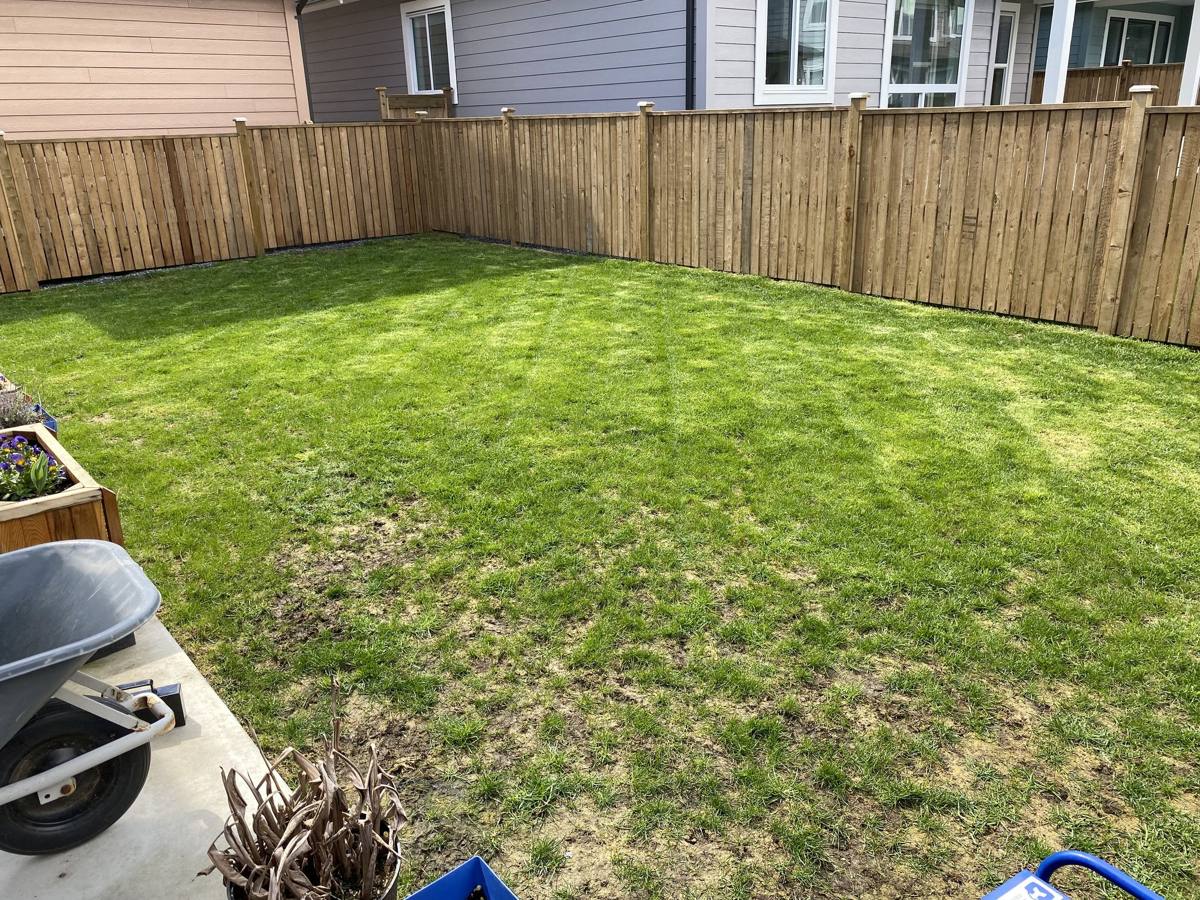 Landscape maintenance project in Chilliwack